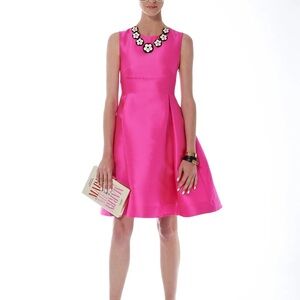 Sleeveless Fuchsia A-Line Structured Party Dress